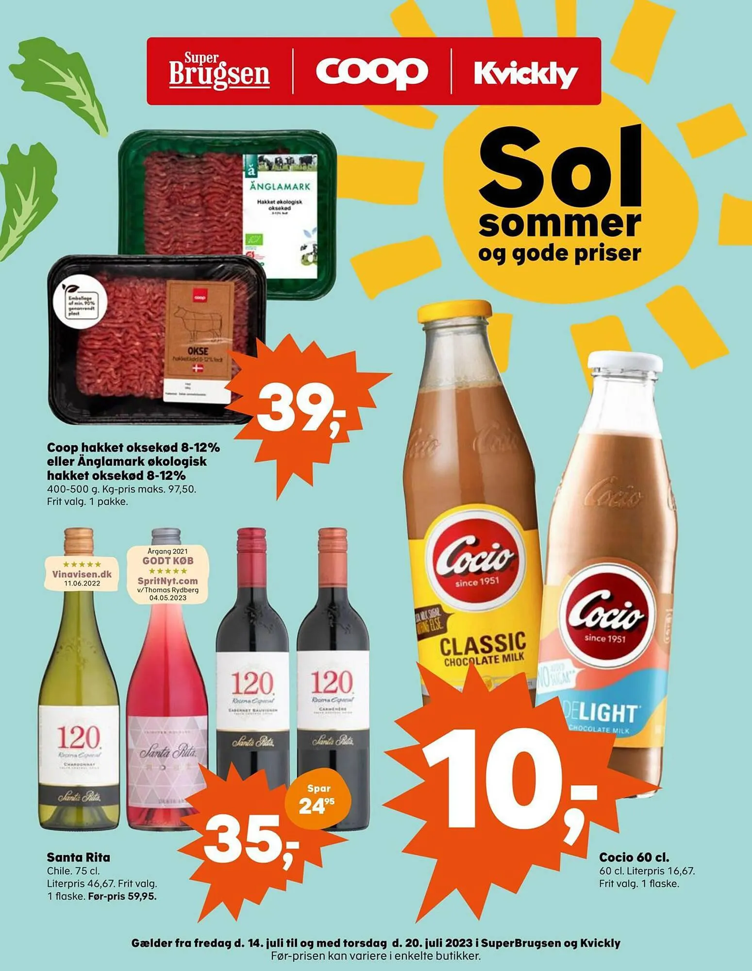 SuperBrugsen tilbudsavis Gyldig indtil 13. juli - 20. juli 2023 - tilbudsavis side 1