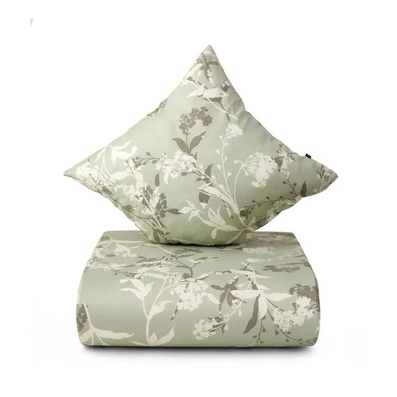 Nordisk Tekstil Botanique sengesæt støvet grøn 140 x 200 cm