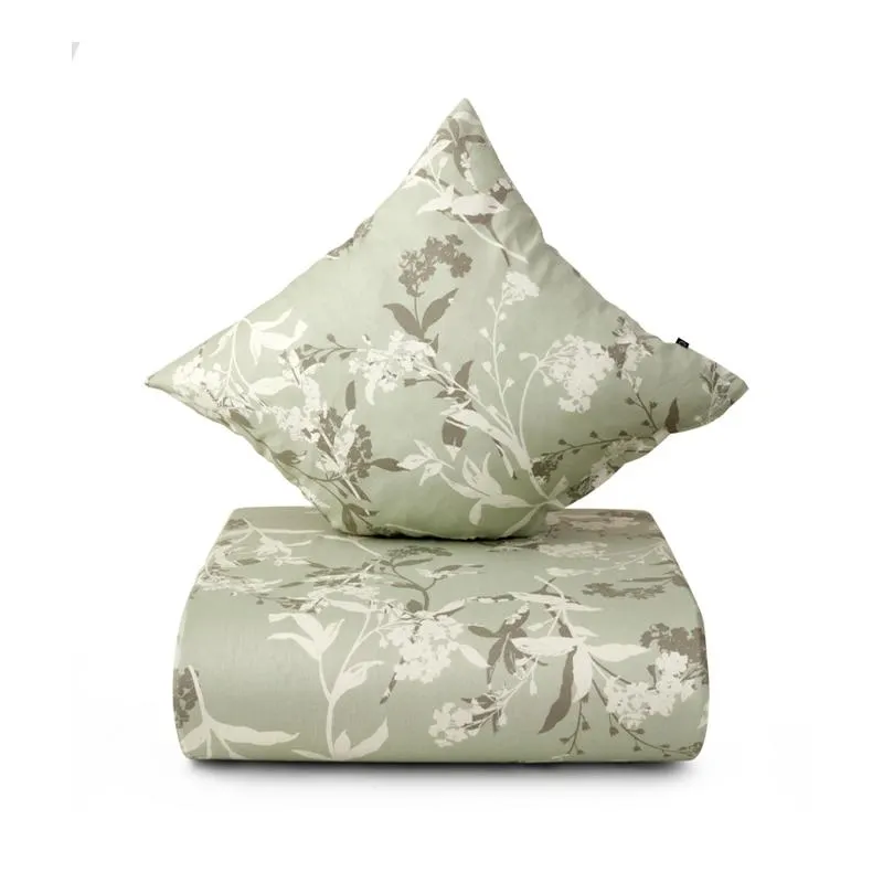 Nordisk Tekstil Botanique sengesæt støvet grøn 140 x 220 cm