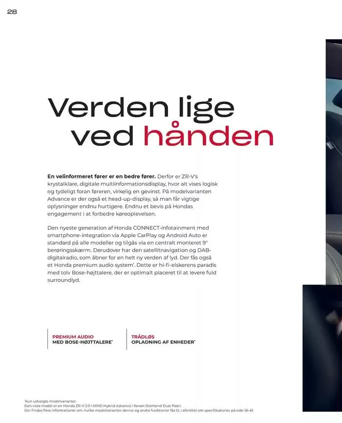 Honda ZR-V Brochure Gyldig indtil 22. februar - 22. februar 2026 - tilbudsavis side 28