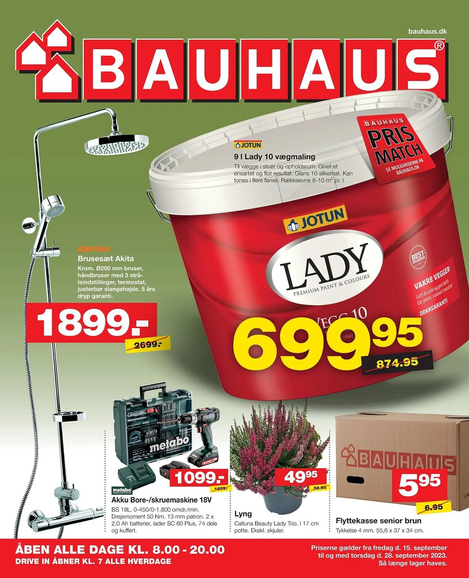 Bauhaus tilbudsavis Gyldig indtil 15. september - 28. september 2023 - tilbudsavis side 1