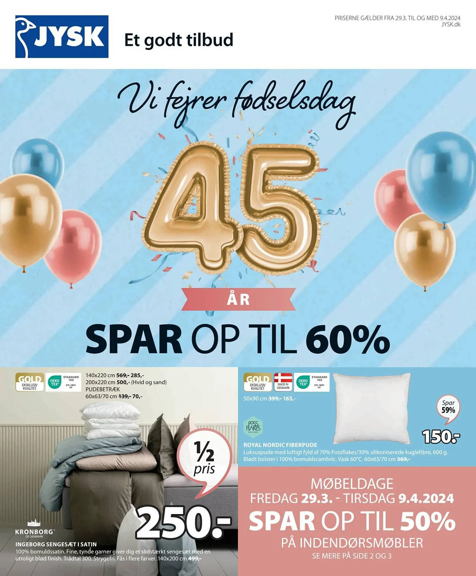 JYSK tilbudsavis Gyldig indtil 28. marts - 4. april 2024 - tilbudsavis side 1