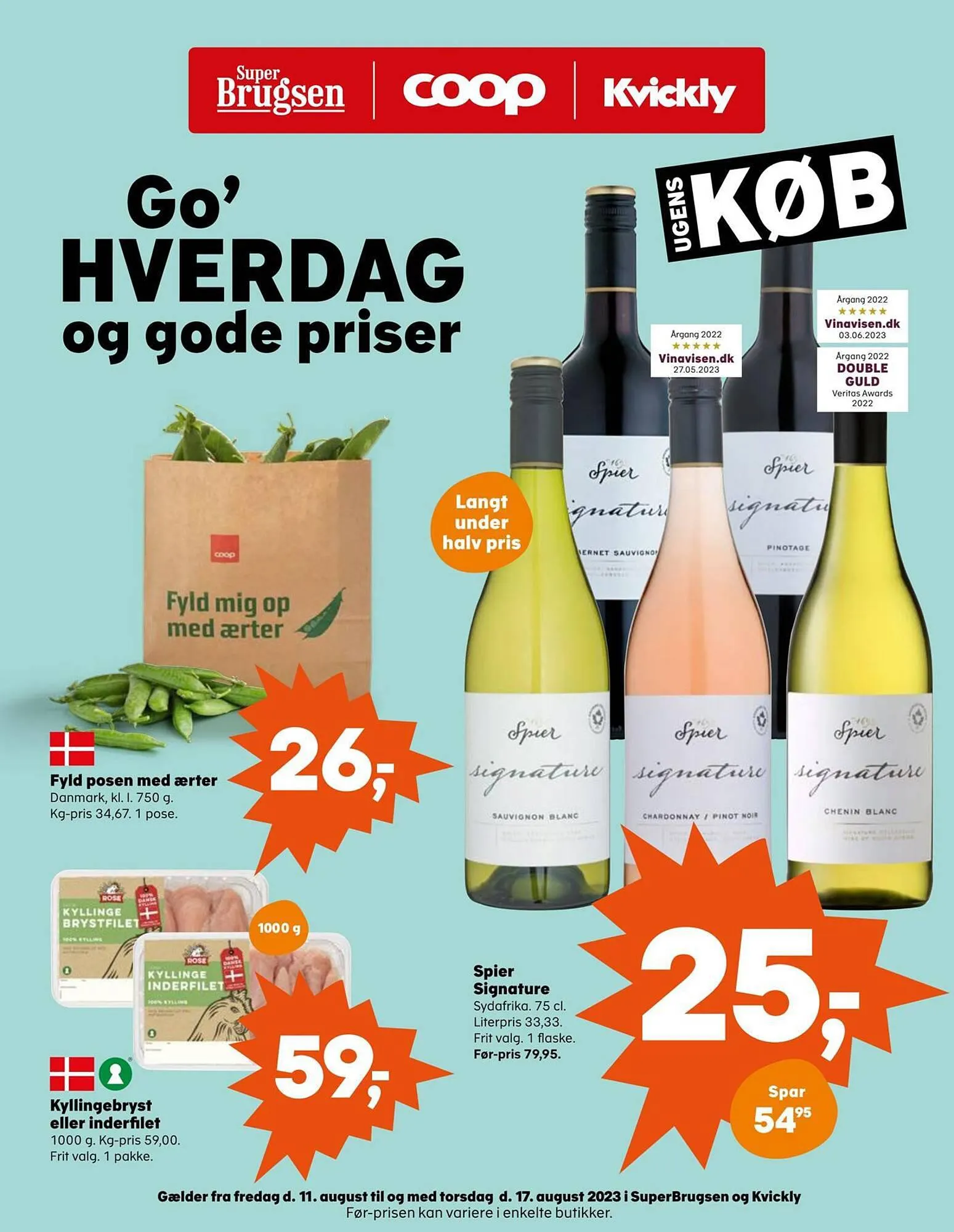 SuperBrugsen tilbudsavis Gyldig indtil 10. august - 17. august 2023 - tilbudsavis side 1