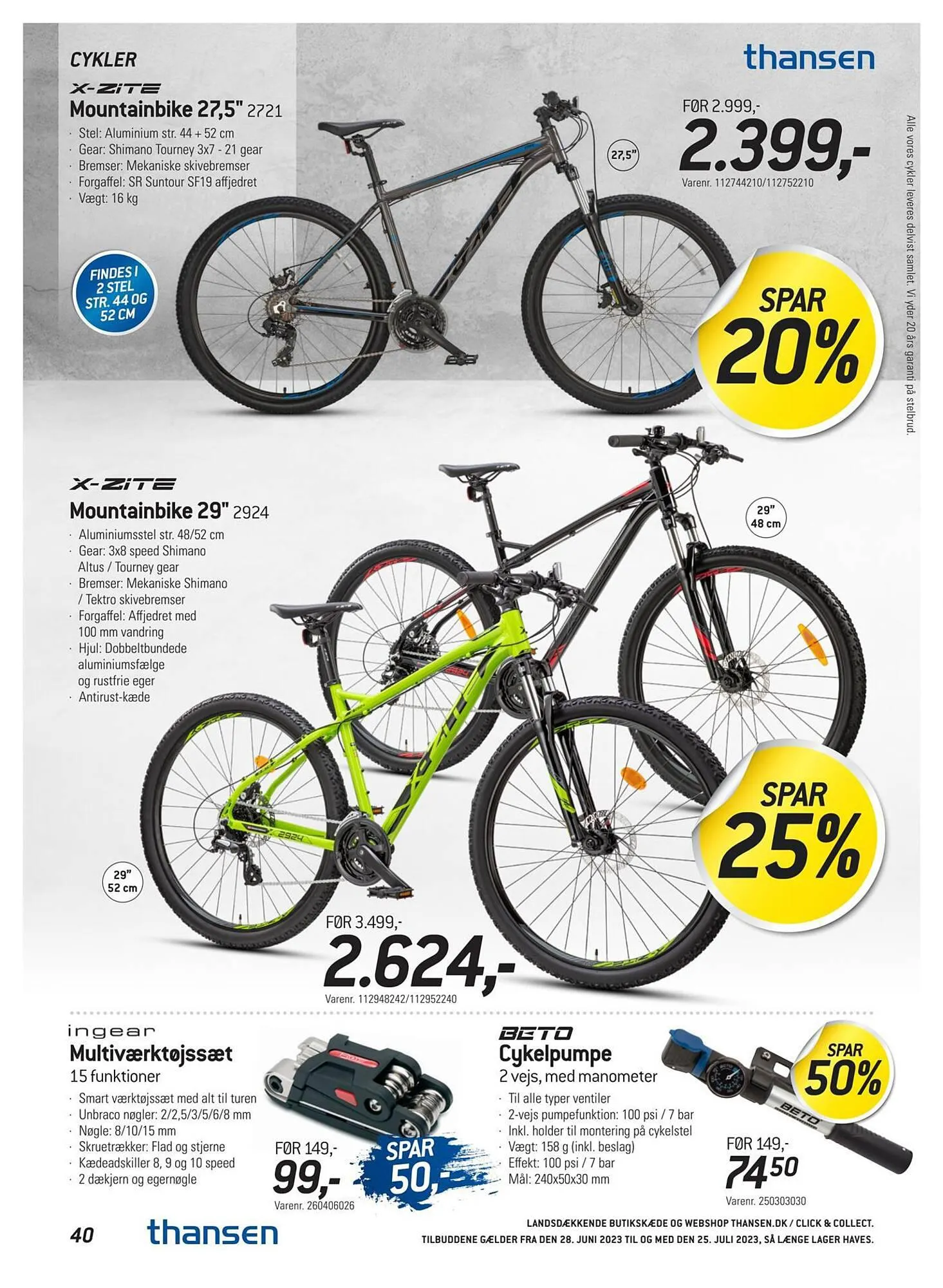 Thansen tilbudsavis Gyldig indtil 27. juni - 25. juli 2023 - tilbudsavis side 40