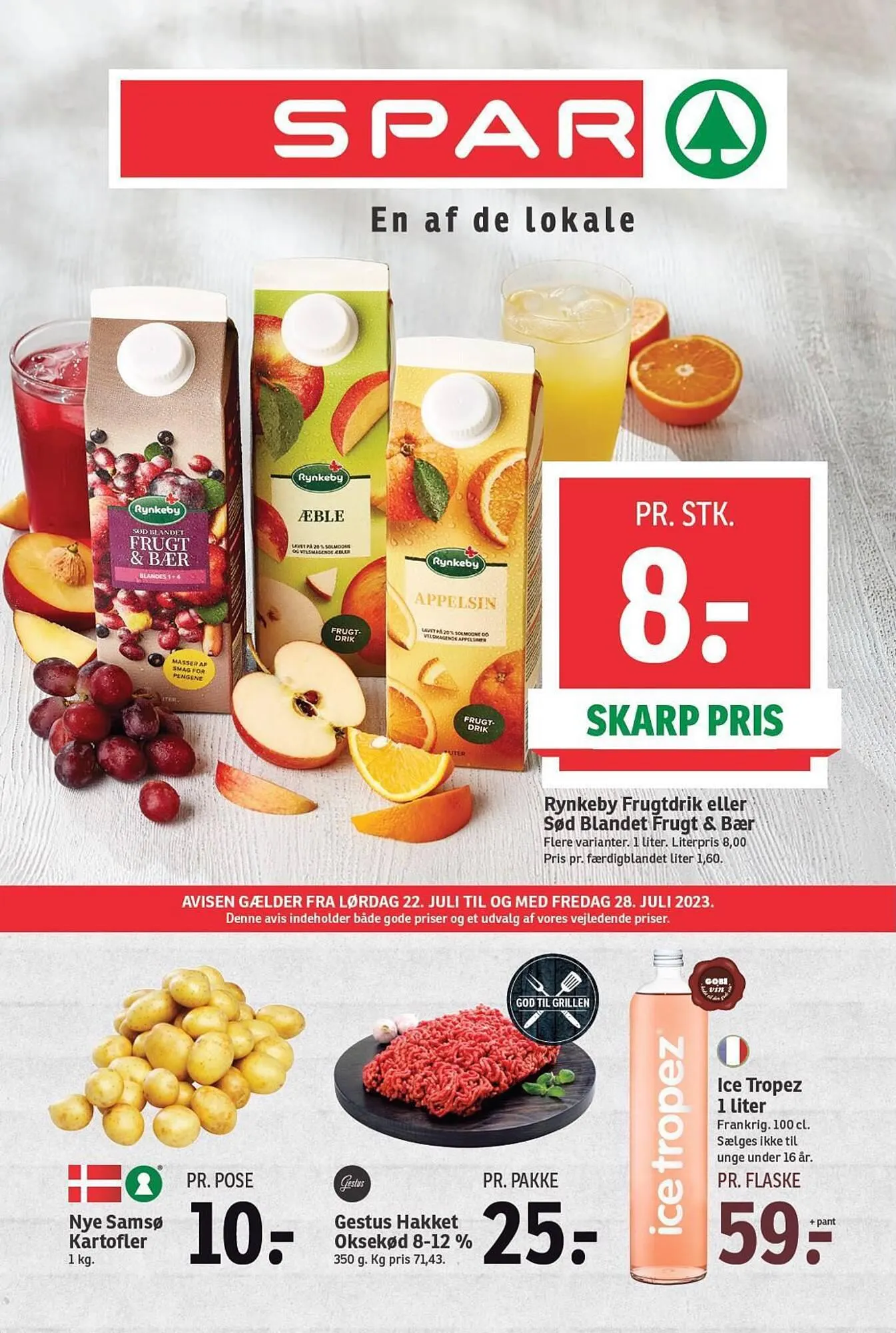 SPAR tilbudsavis Gyldig indtil 22. juli - 28. juli 2023 - tilbudsavis side 1