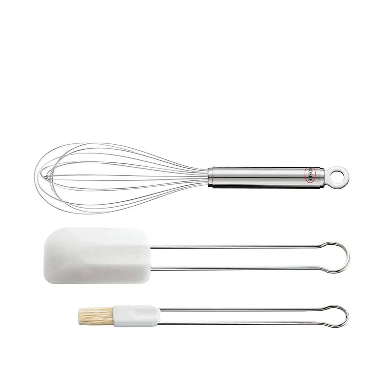 Rösle bagesæt 3 dele stål/hvid