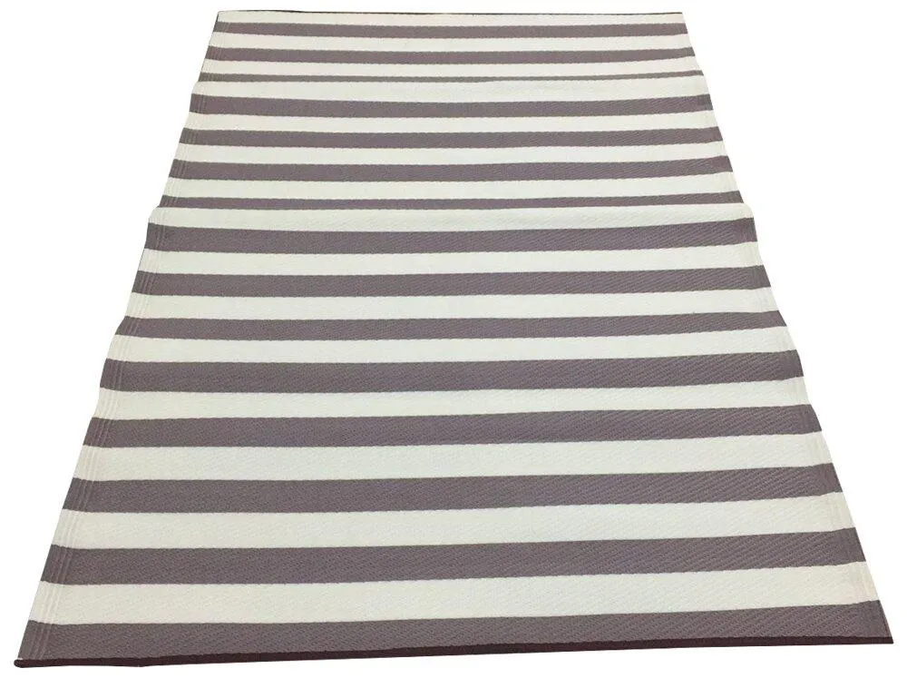 Campingtæppe 86 x 180 cm - brun/hvid