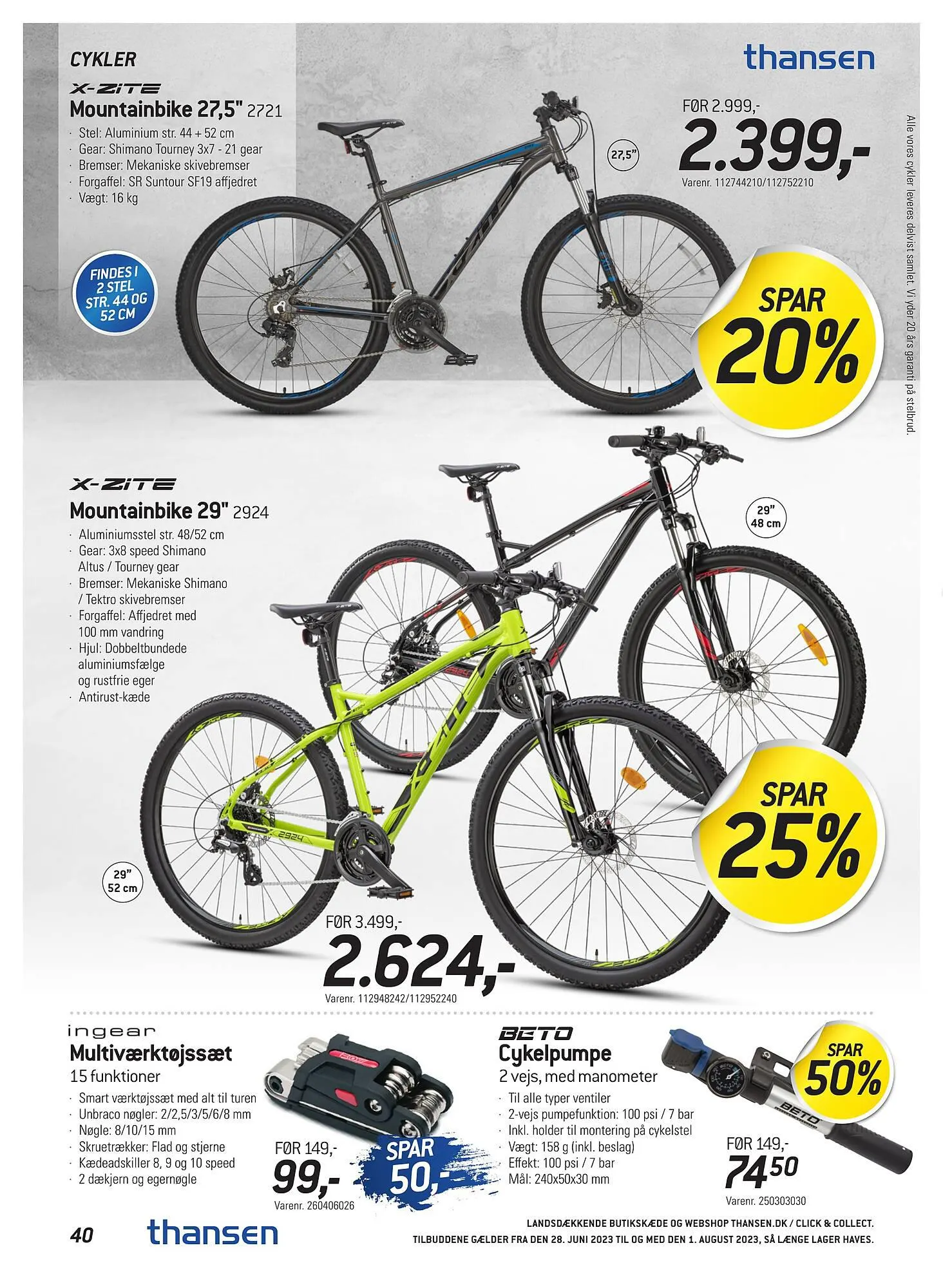 Thansen tilbudsavis Gyldig indtil 28. juni - 1. august 2023 - tilbudsavis side 40