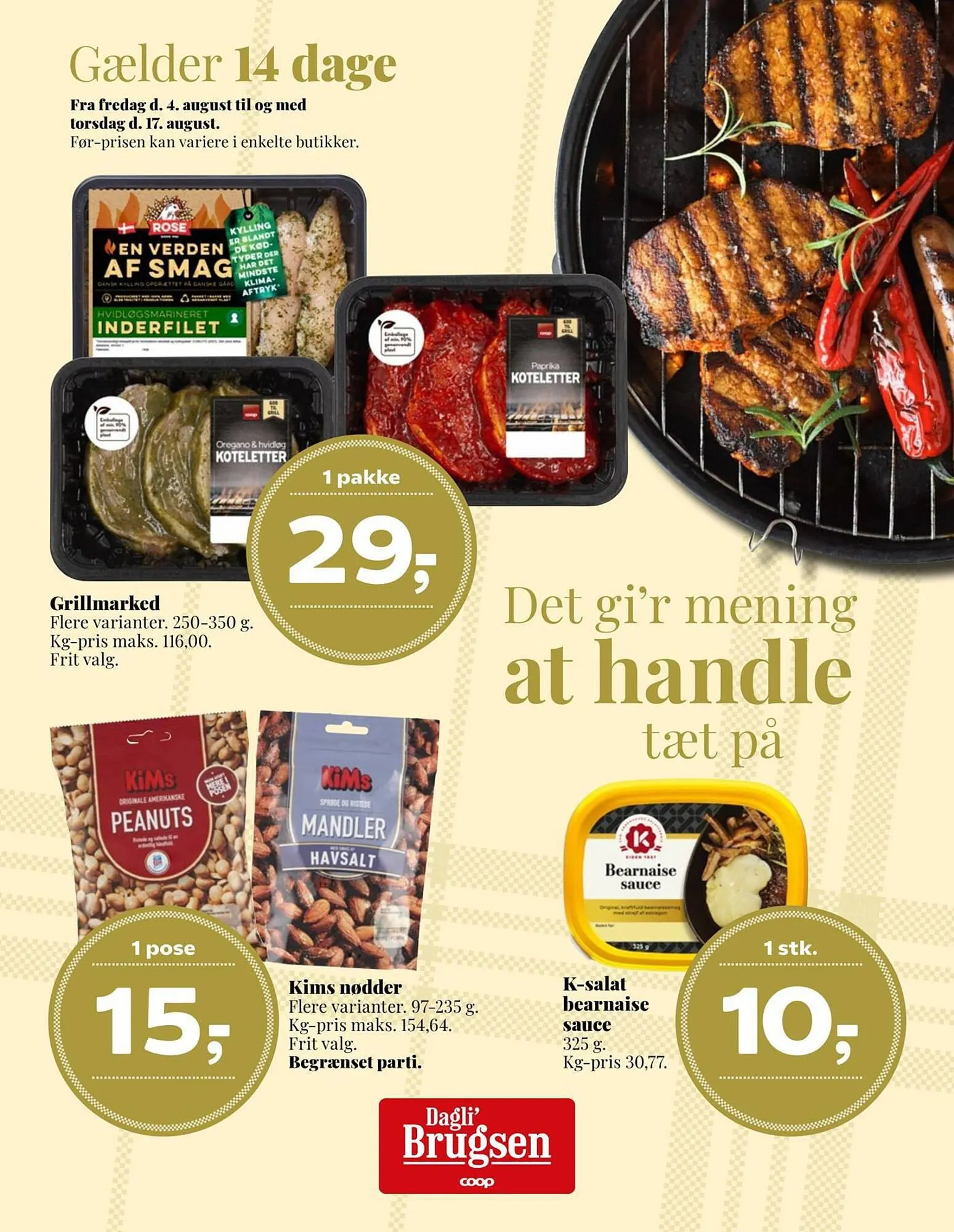 Dagli'Brugsen tilbudsavis Gyldig indtil 3. august - 17. august 2023 - tilbudsavis side 1