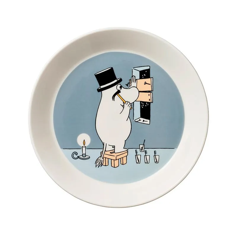 Mumi by Arabia Mumifar tallerken grå 19 cm