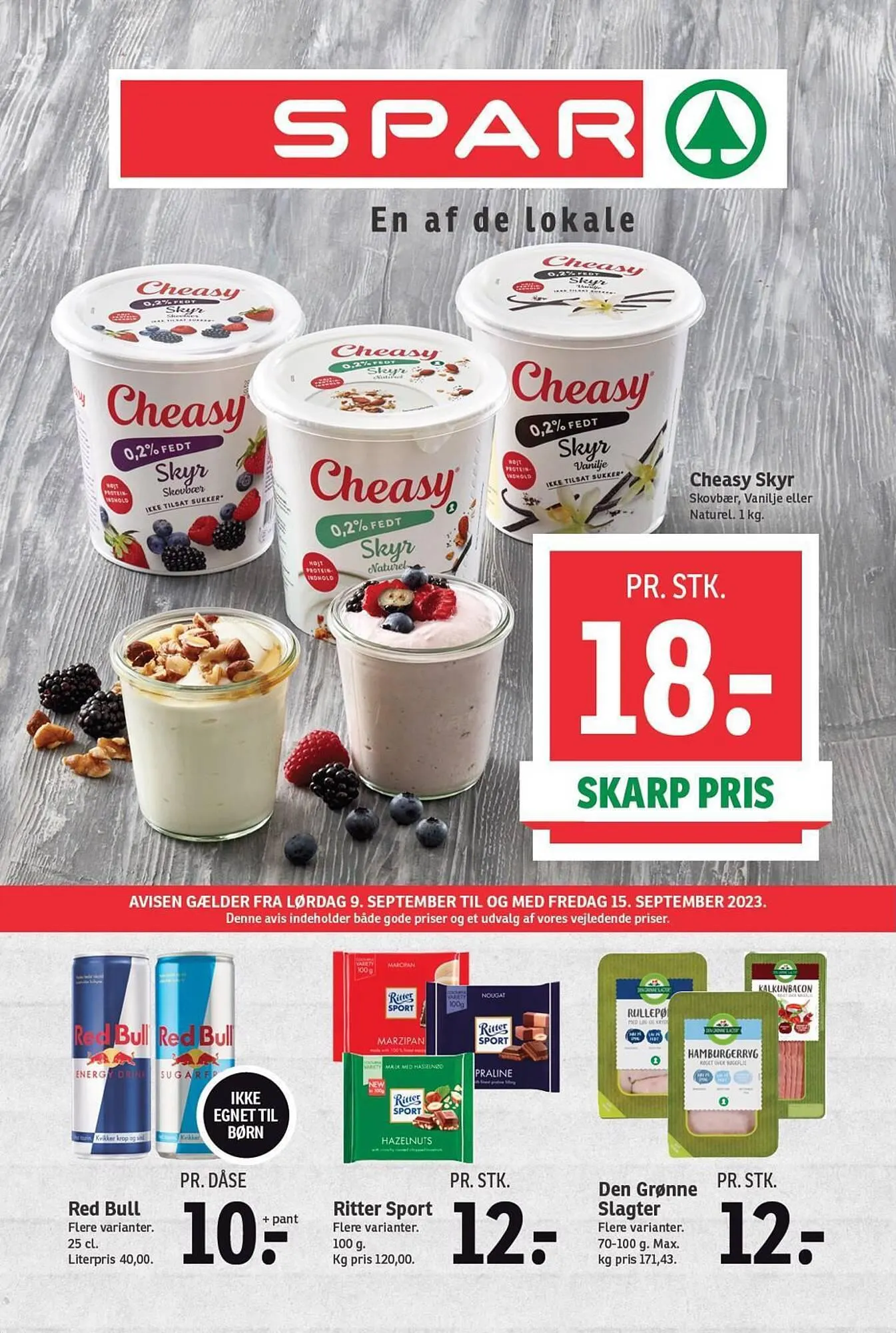 SPAR tilbudsavis Gyldig indtil 9. september - 15. september 2023 - tilbudsavis side 1