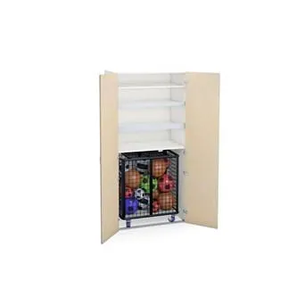 Norden materialeskab sport B100xD60xH210 cm - hvid