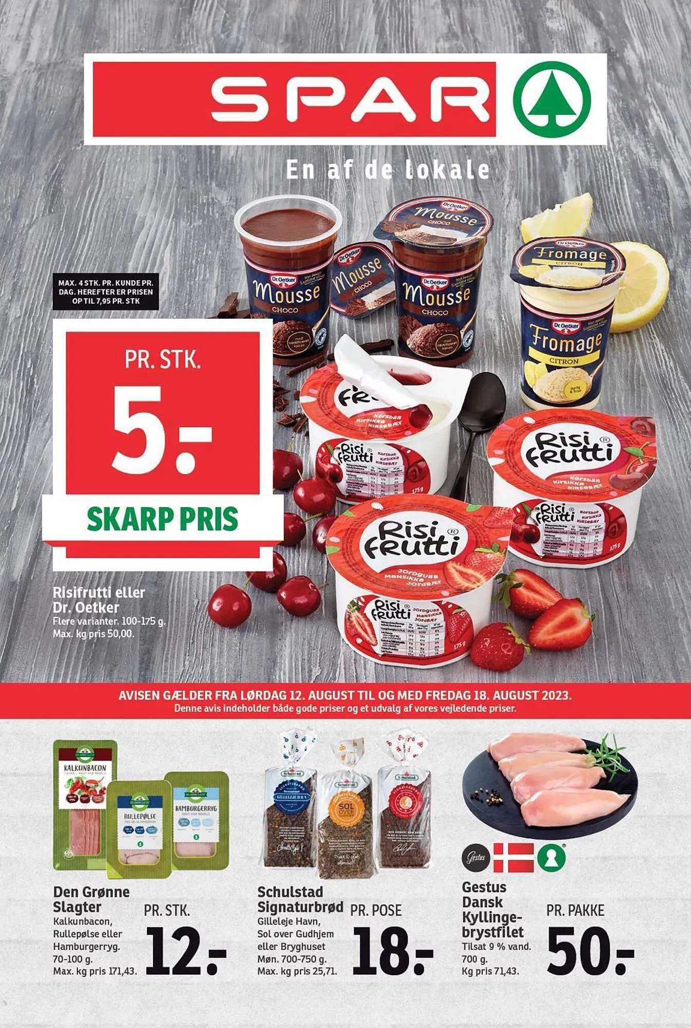 SPAR tilbudsavis Gyldig indtil 12. august - 18. august 2023 - tilbudsavis side 1