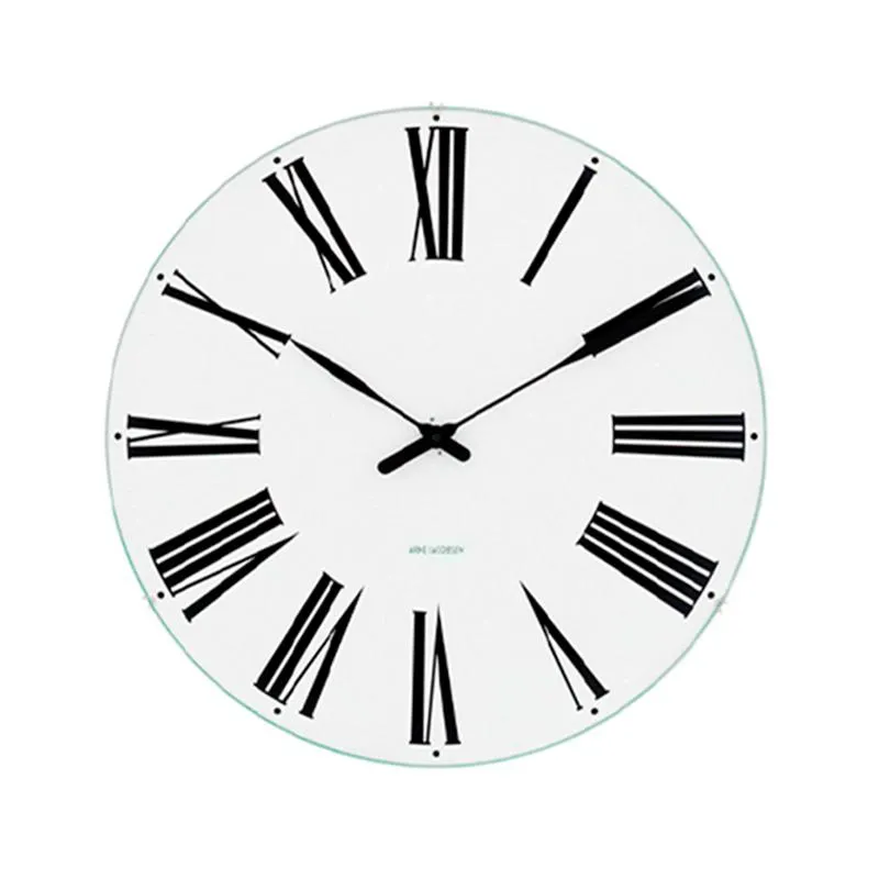 Arne Jacobsen Roman vægur hvid/sort Ø48 cm