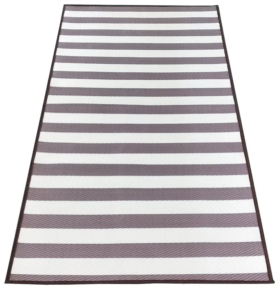 Campingtæppe 120 x 180 cm - brun/hvid