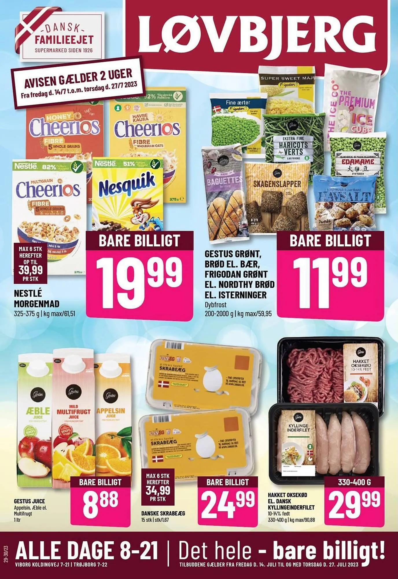 Løvbjerg tilbudsavis Gyldig indtil 14. juli - 27. juli 2023 - tilbudsavis side 1