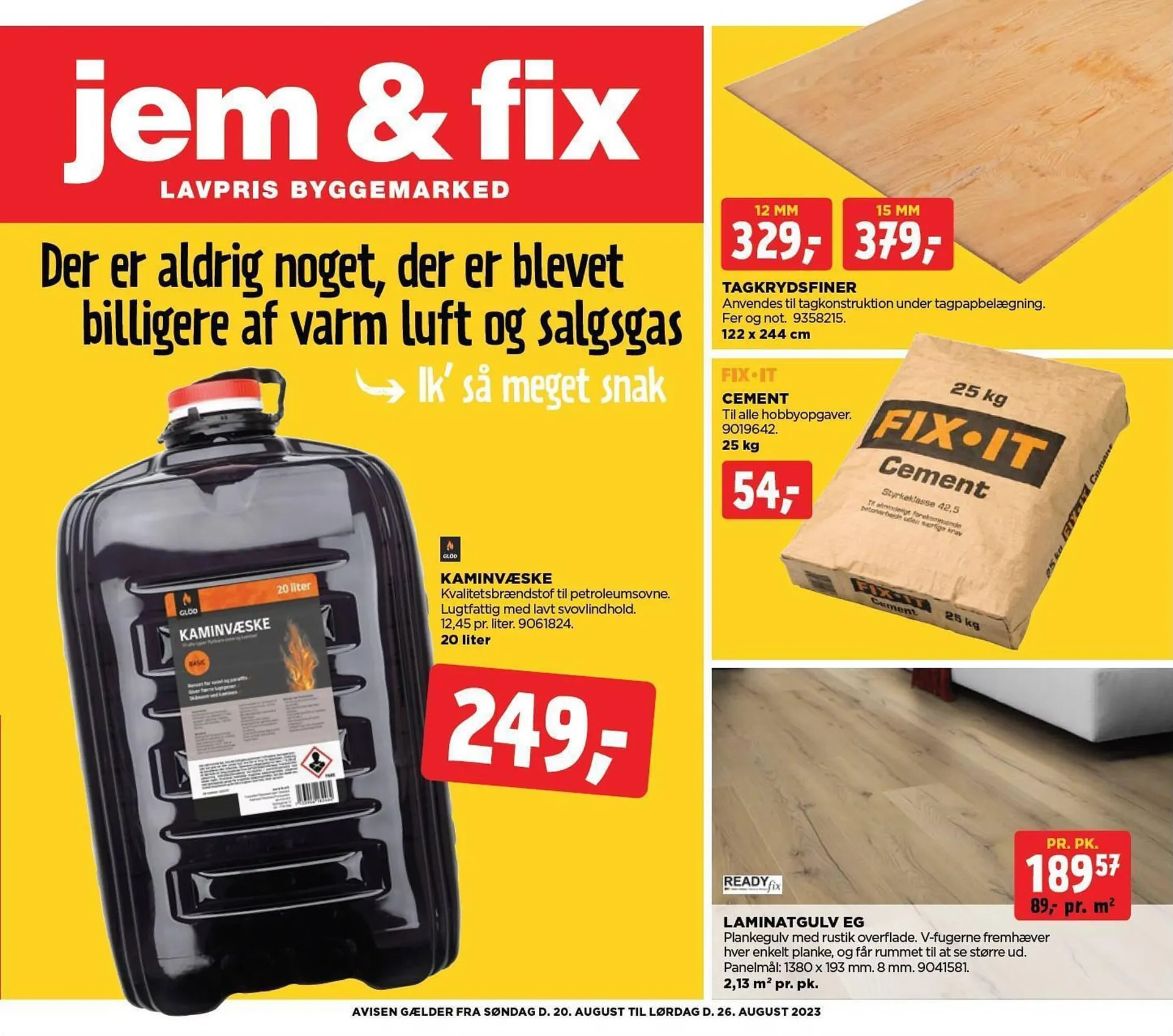 jem & fix tilbudsavis Gyldig indtil 20. august - 26. august 2023 - tilbudsavis side 1