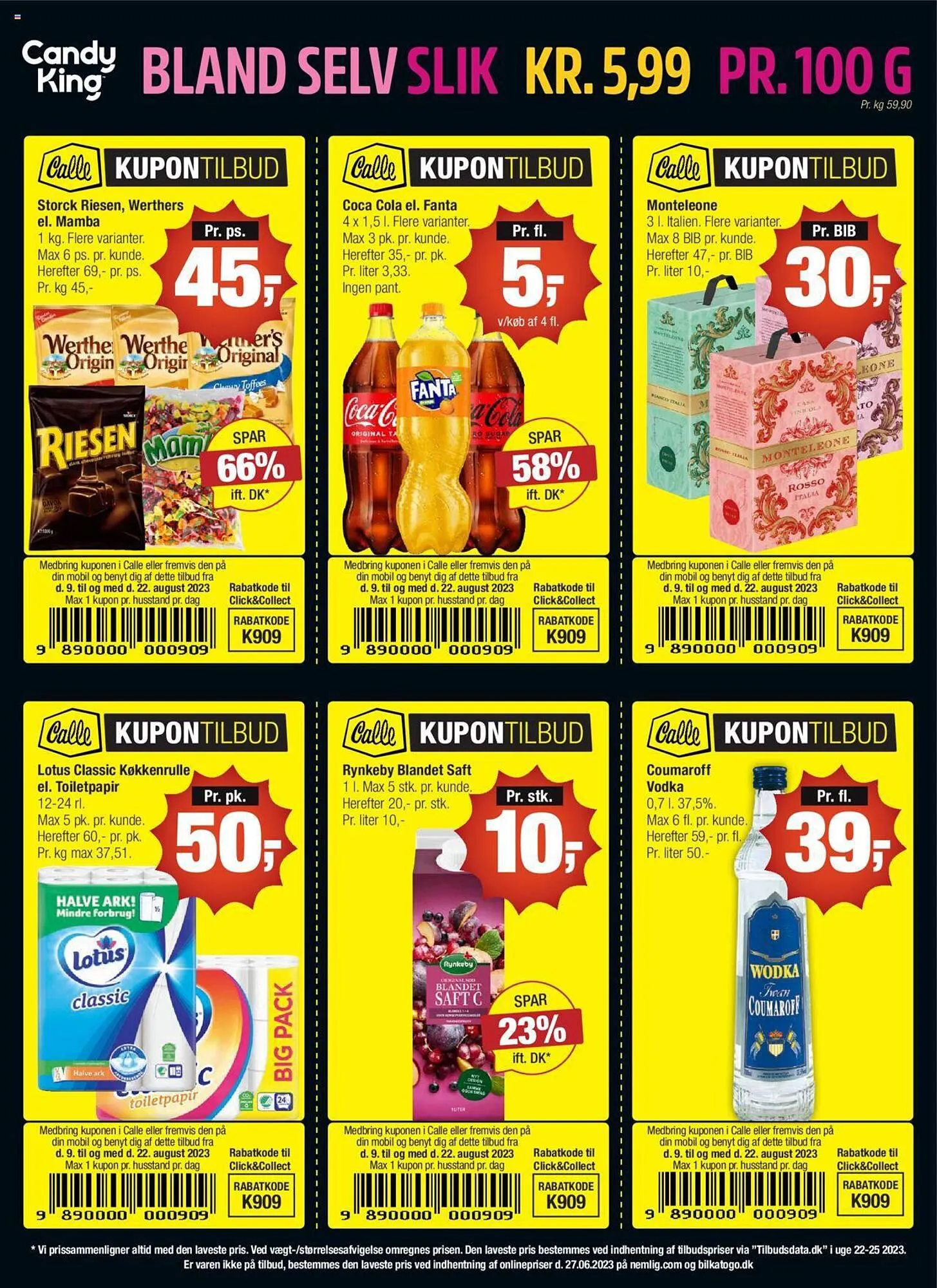 Calle tilbudsavis Gyldig indtil 9. august - 22. august 2023 - tilbudsavis side 1