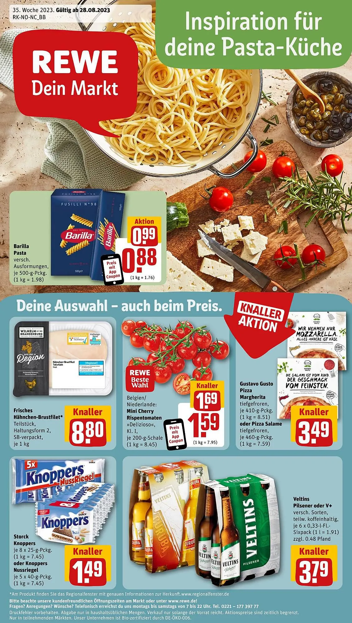 REWE tilbudsavis Gyldig indtil 28. august - 2. september 2023 - tilbudsavis side 1