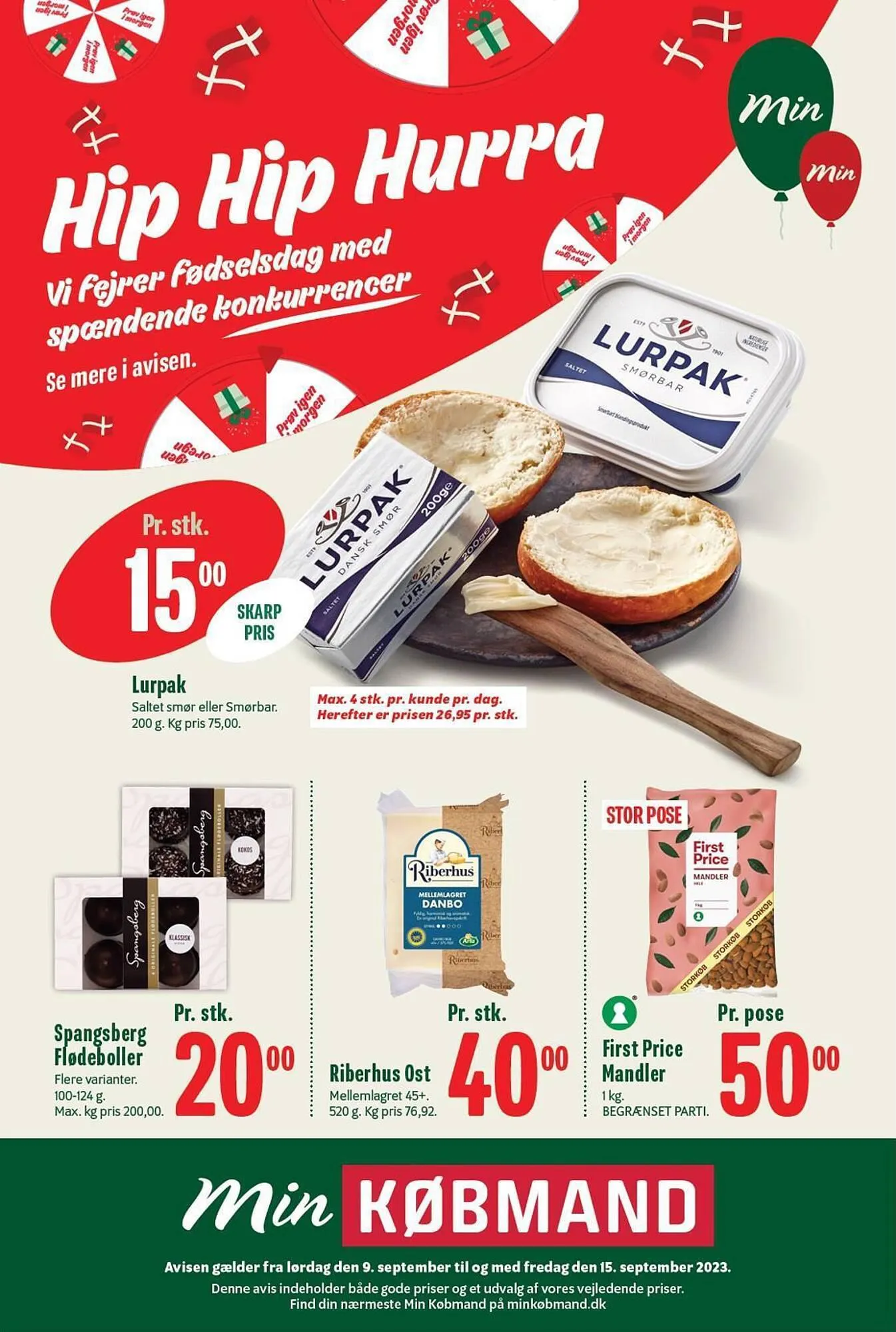 Min Købmand tilbudsavis Gyldig indtil 9. september - 15. september 2023 - tilbudsavis side 1