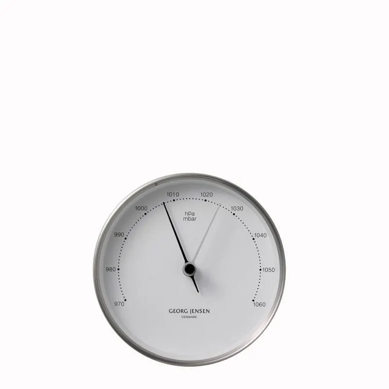 Georg Jensen Henning Koppel barometer stål/ hvid 10cm