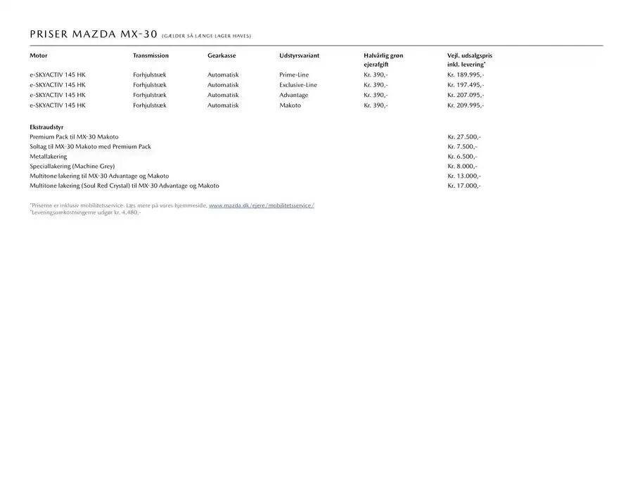 Mazda MX-30 ! Gyldig indtil 21. januar - 31. december 2025 - tilbudsavis side 8