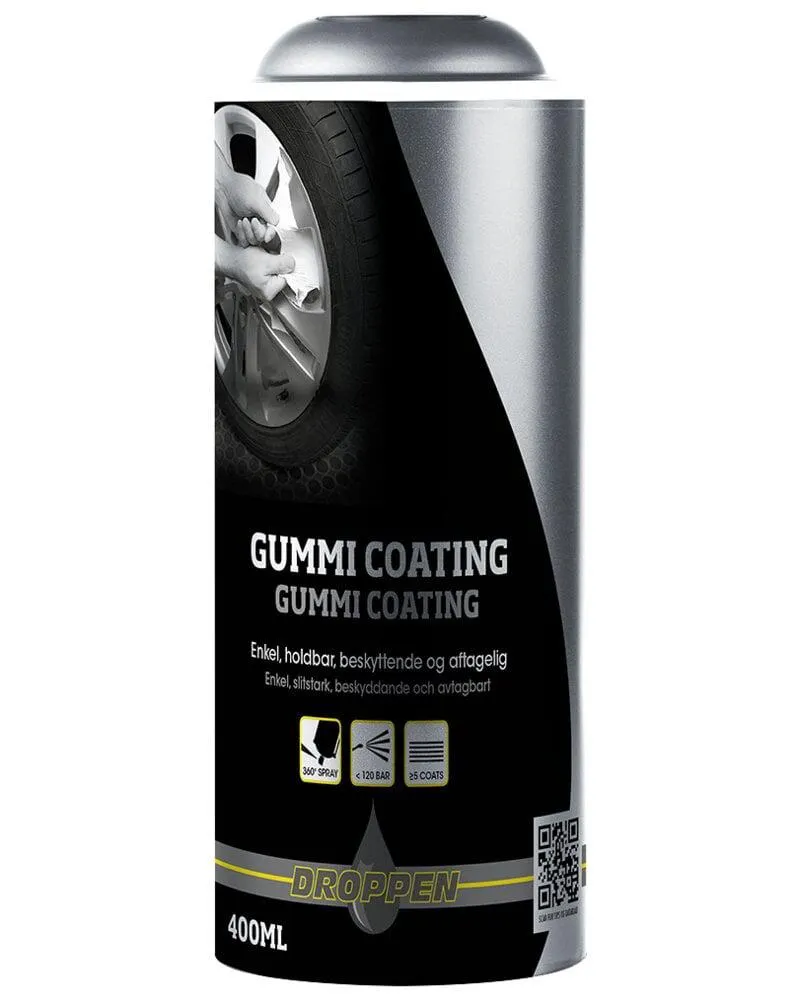 Droppen Gummi coating 400 ml - sort mat