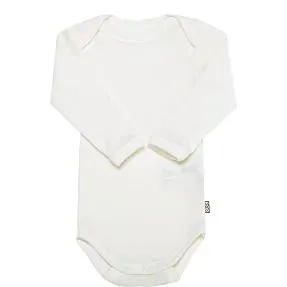 808 baby uld body langærmet str. 98 - hvid