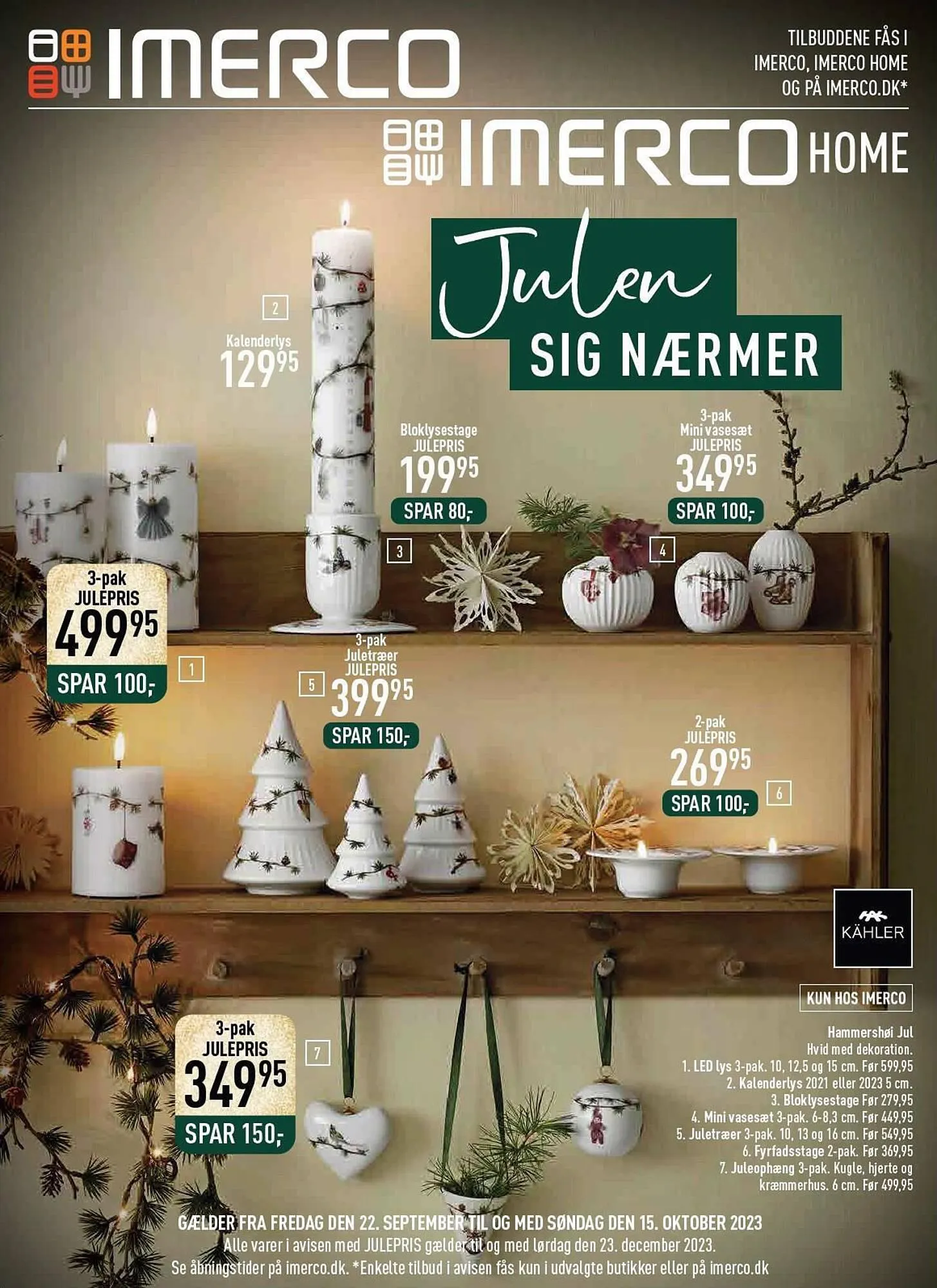 Imerco tilbudsavis Gyldig indtil 22. september - 23. december 2023 - tilbudsavis side 1