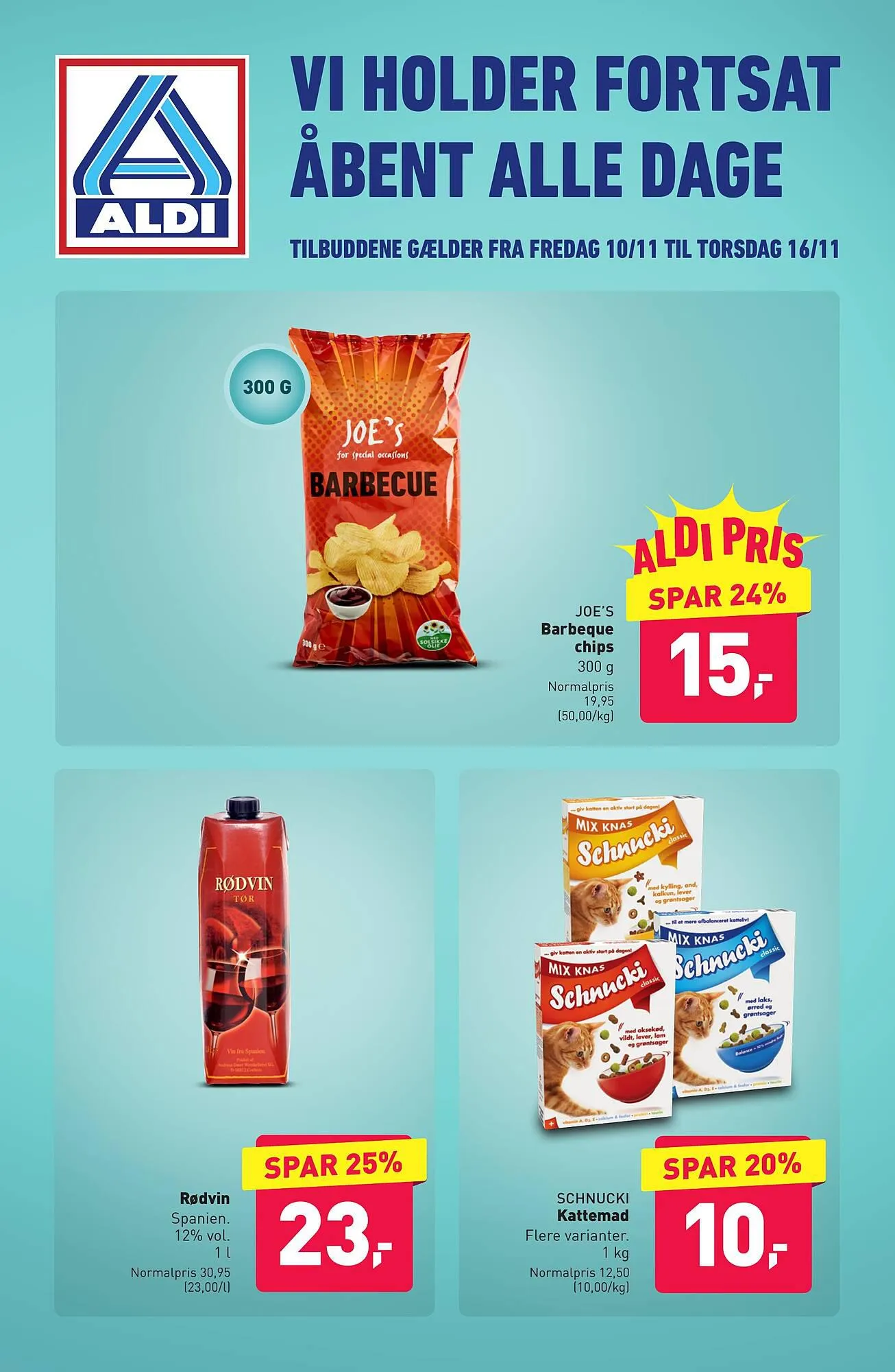 ALDI tilbudsavis Gyldig indtil 10. november - 16. november 2023 - tilbudsavis side 1