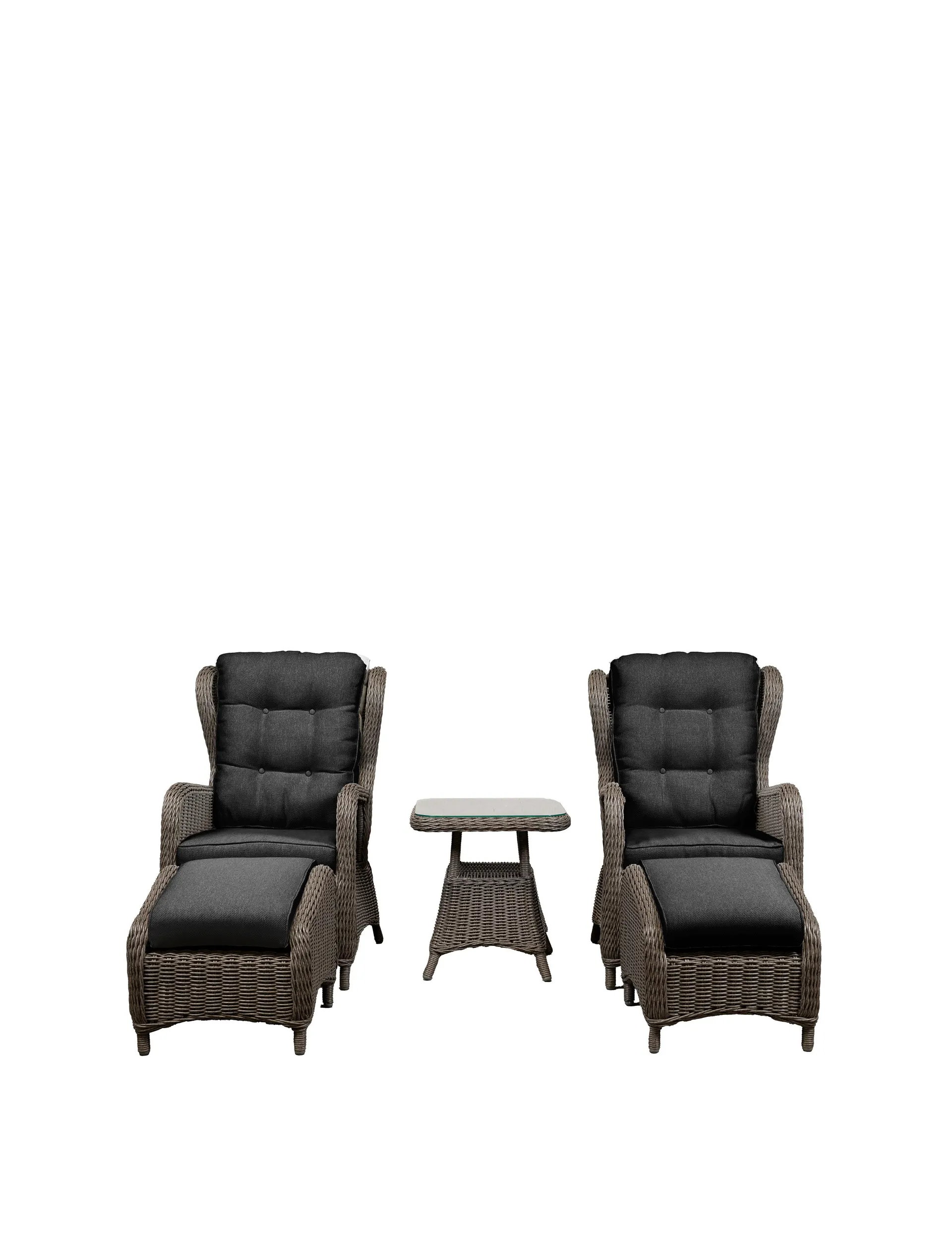 Trento reclinersæt i sort