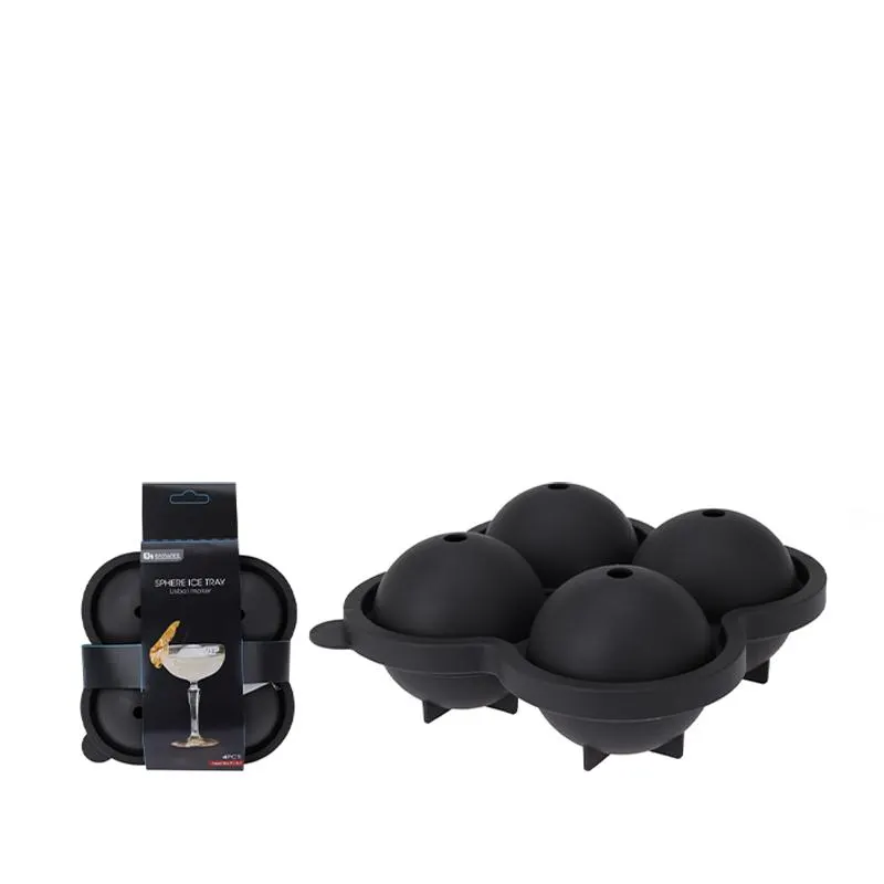 Isterningform til 4 kugler grå 16 x 15 cm