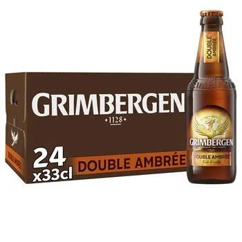 Grimbergen Double Ambrée Belgisk Ale - 6,5% øl, 24x33cl flaske