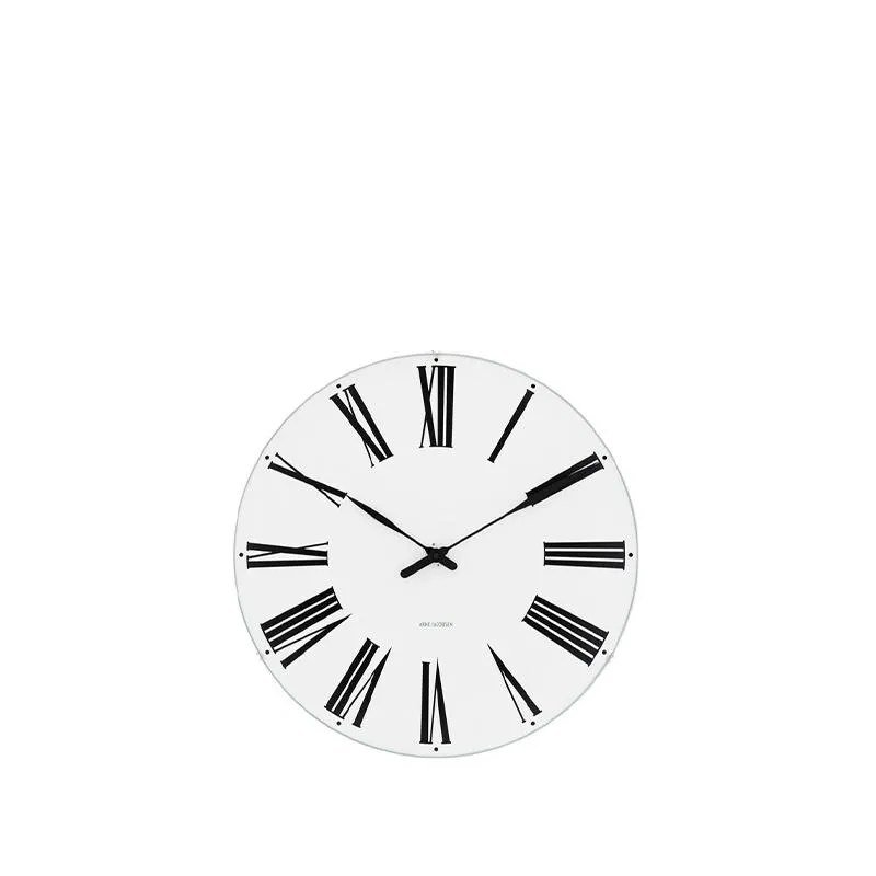 Arne Jacobsen Roman vægur hvid/sort Ø16 cm