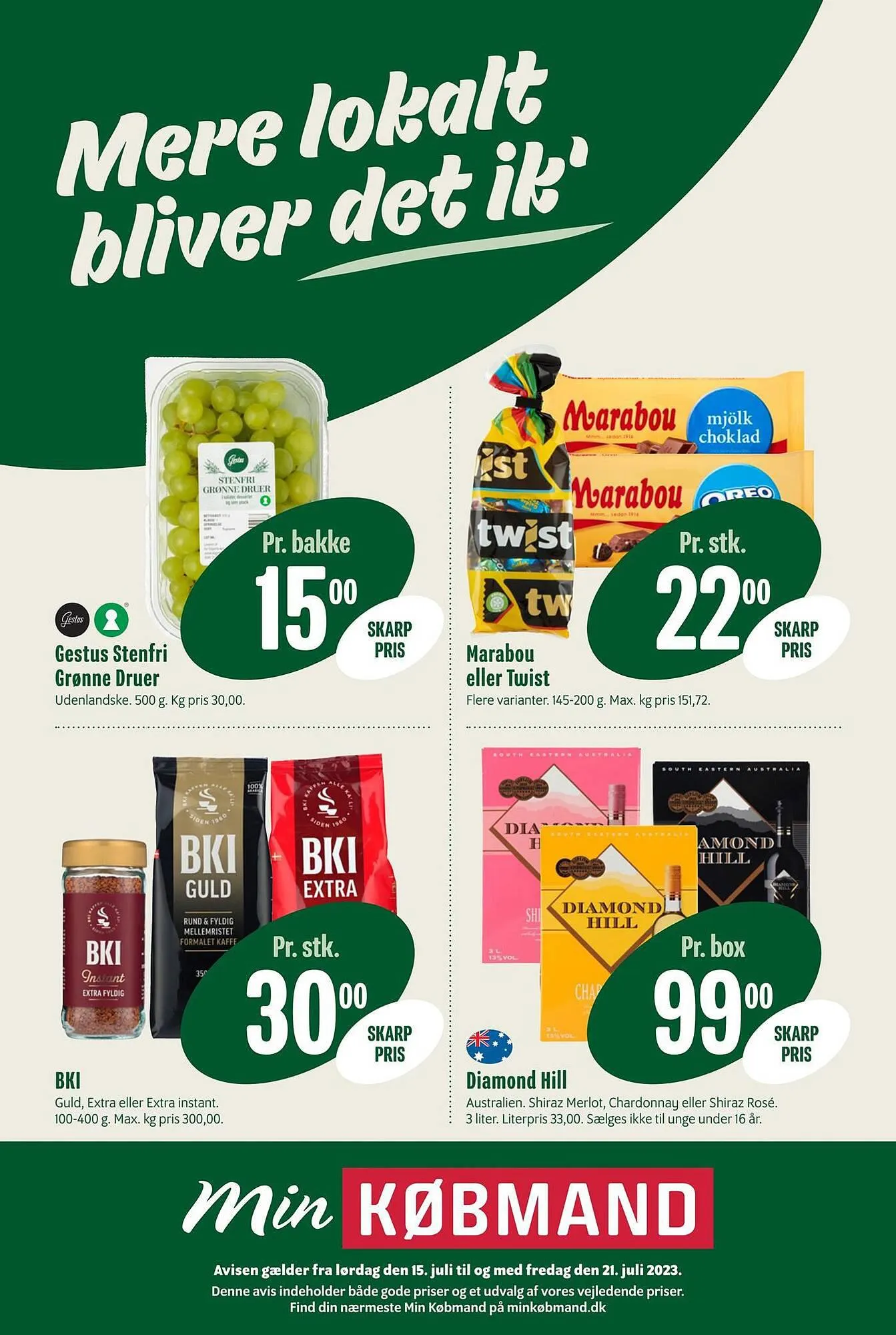 Min Købmand tilbudsavis Gyldig indtil 14. juli - 21. juli 2023 - tilbudsavis side 1