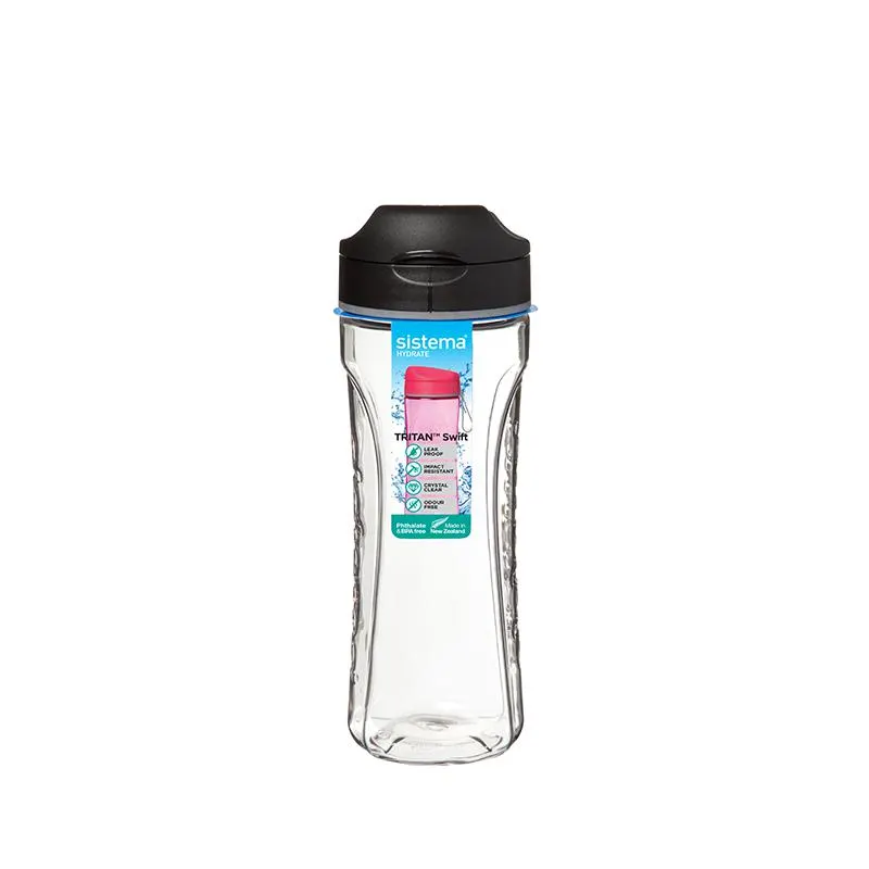 Sistema Tritan Swift drikkeflaske sort 600 ml