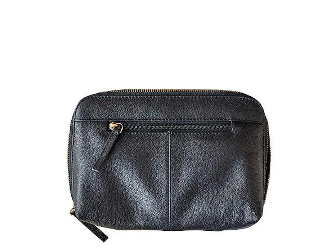 Corium pung/ clutch 24x17 cm sort skind