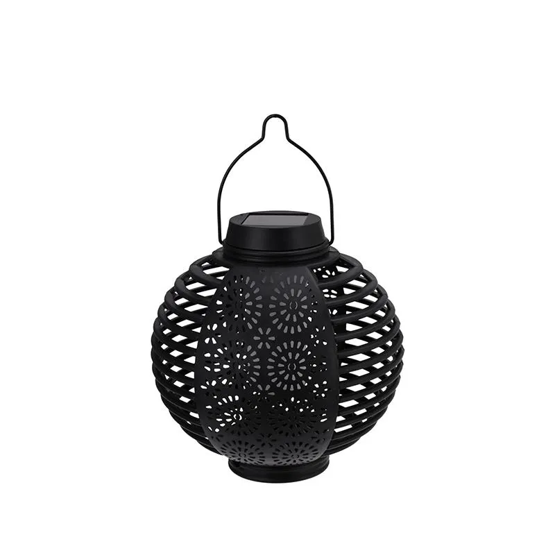 Solar lanterne sort 15 cm