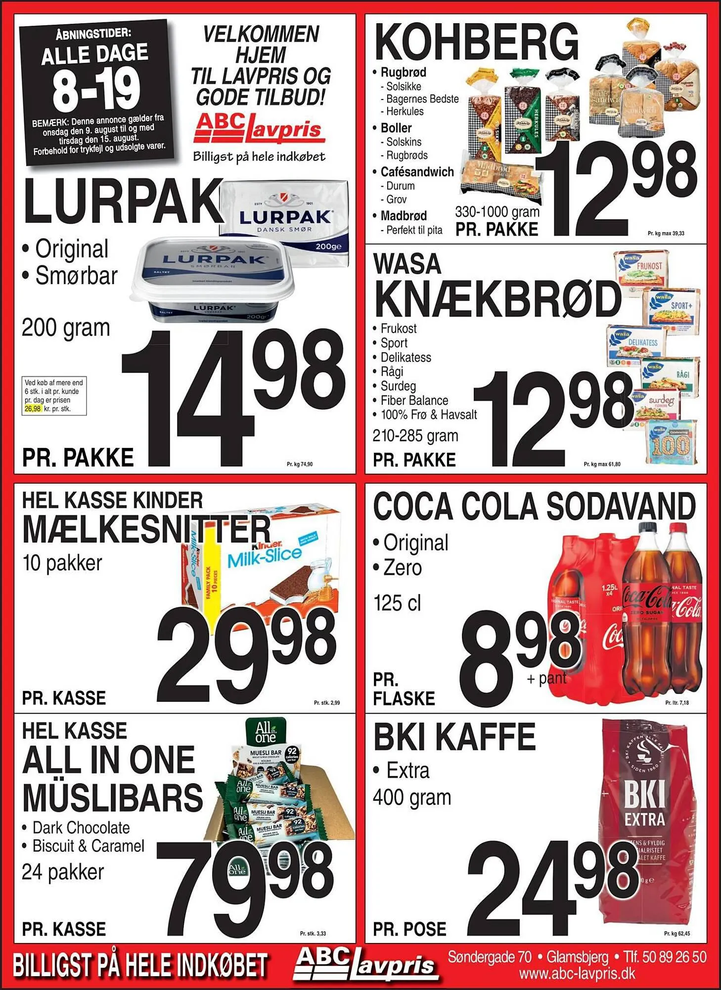 ABC Lavpris tilbudsavis Gyldig indtil 8. august - 15. august 2023 - tilbudsavis side 1