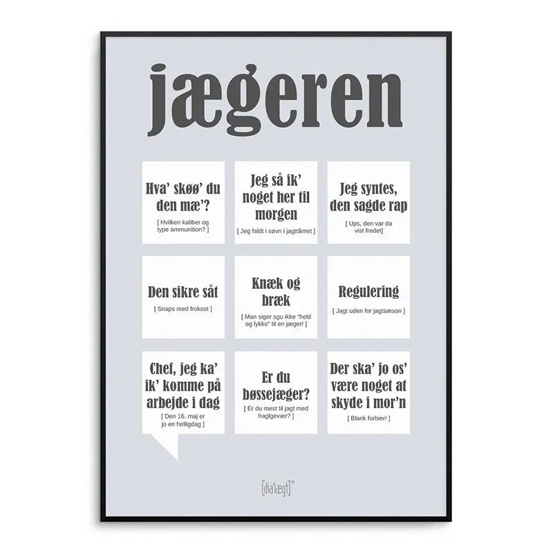 Dialægt plakat Jægeren 50x70 cm