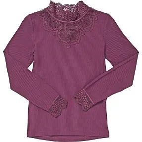 VRS børne bluse str. 122/128 - bordeaux