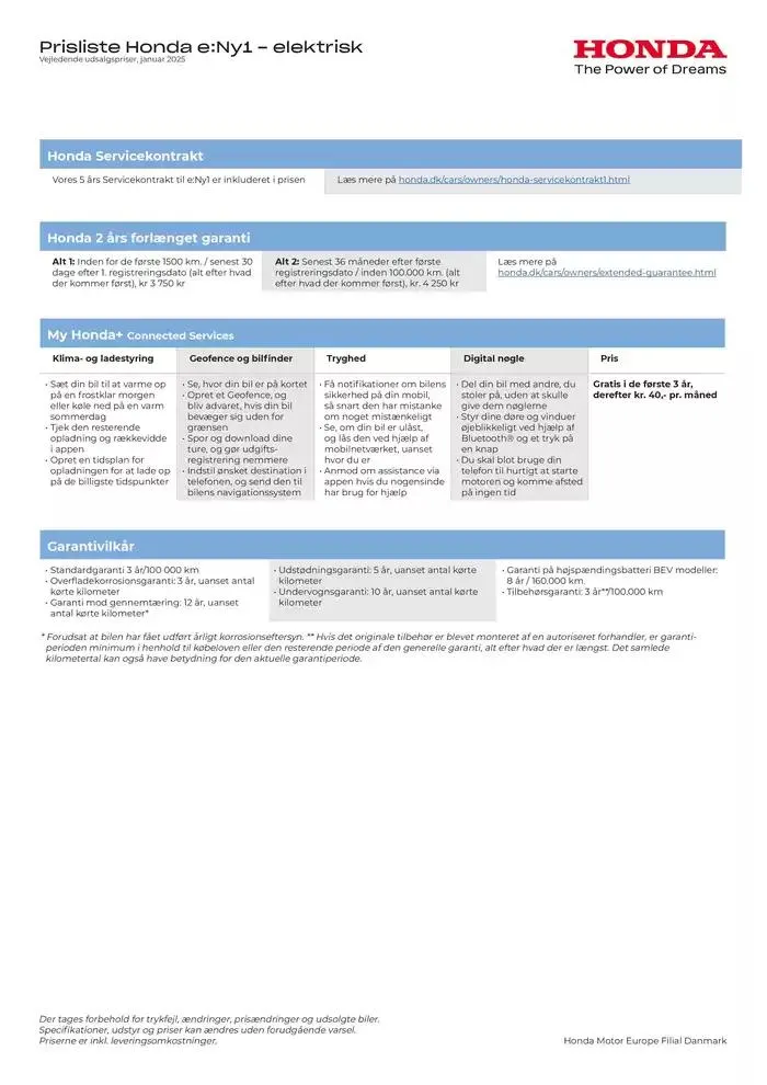 Honda e:Ny1 prisliste Gyldig indtil 1. januar - 1. januar 2026 - tilbudsavis side 3
