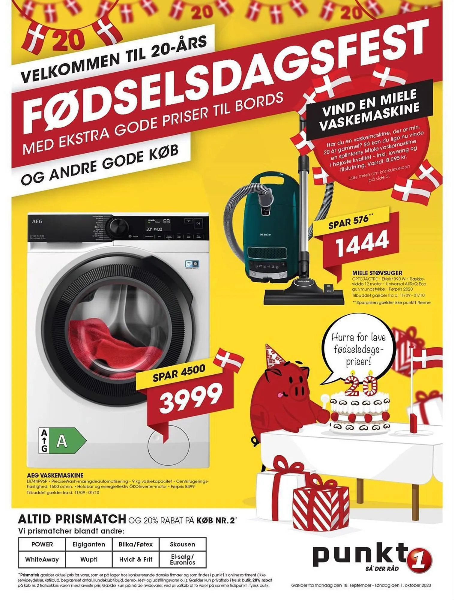 Punkt1 tilbudsavis Gyldig indtil 18. september - 1. oktober 2023 - tilbudsavis side 1