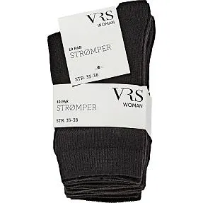 VRS dame 10-pak strømper str. 39/41 - sort
