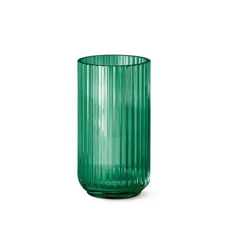 Lyngby vase grøn glas 20 cm