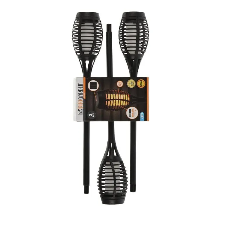 Solar fakkel sæt med 3 stk.