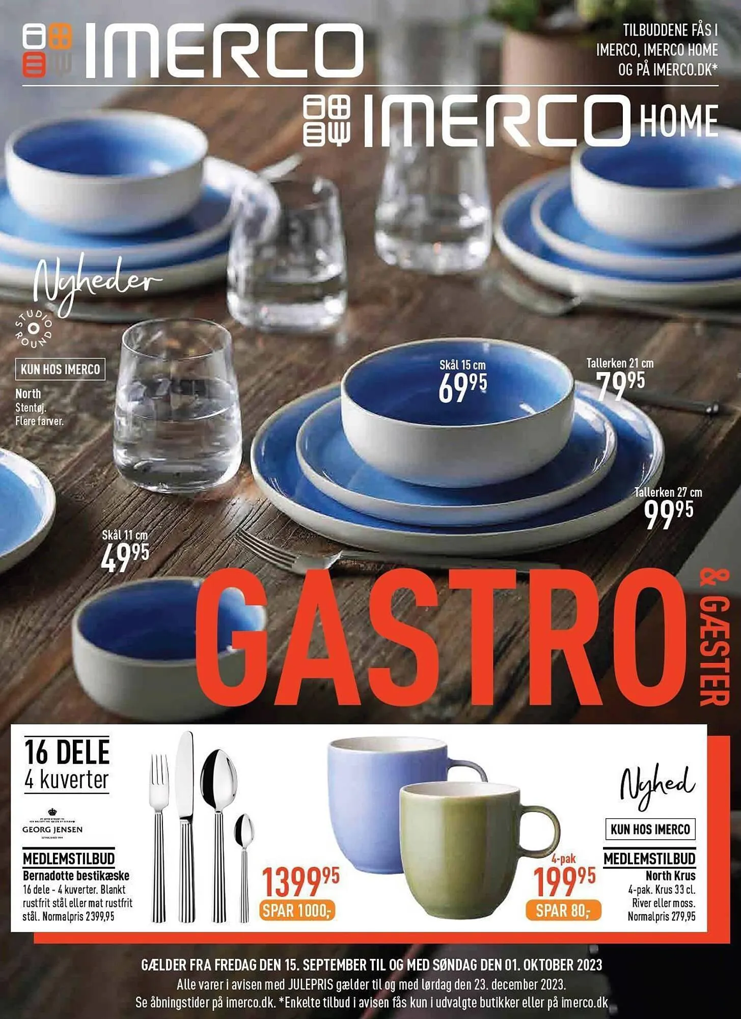Imerco tilbudsavis Gyldig indtil 15. september - 1. oktober 2023 - tilbudsavis side 1