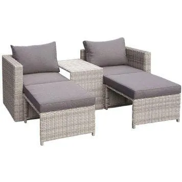 ELLIE ALTANLOUNGESÆT GRÅ FLET/GRÅ HYNDER