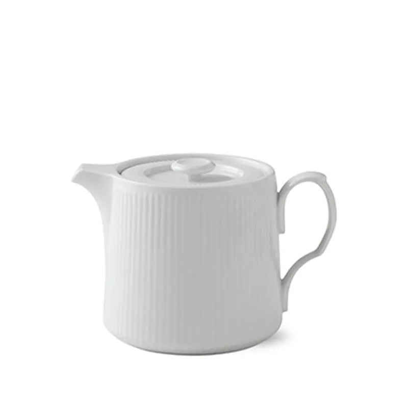 Royal Copenhagen Hvid Riflet tekande 0,75 L