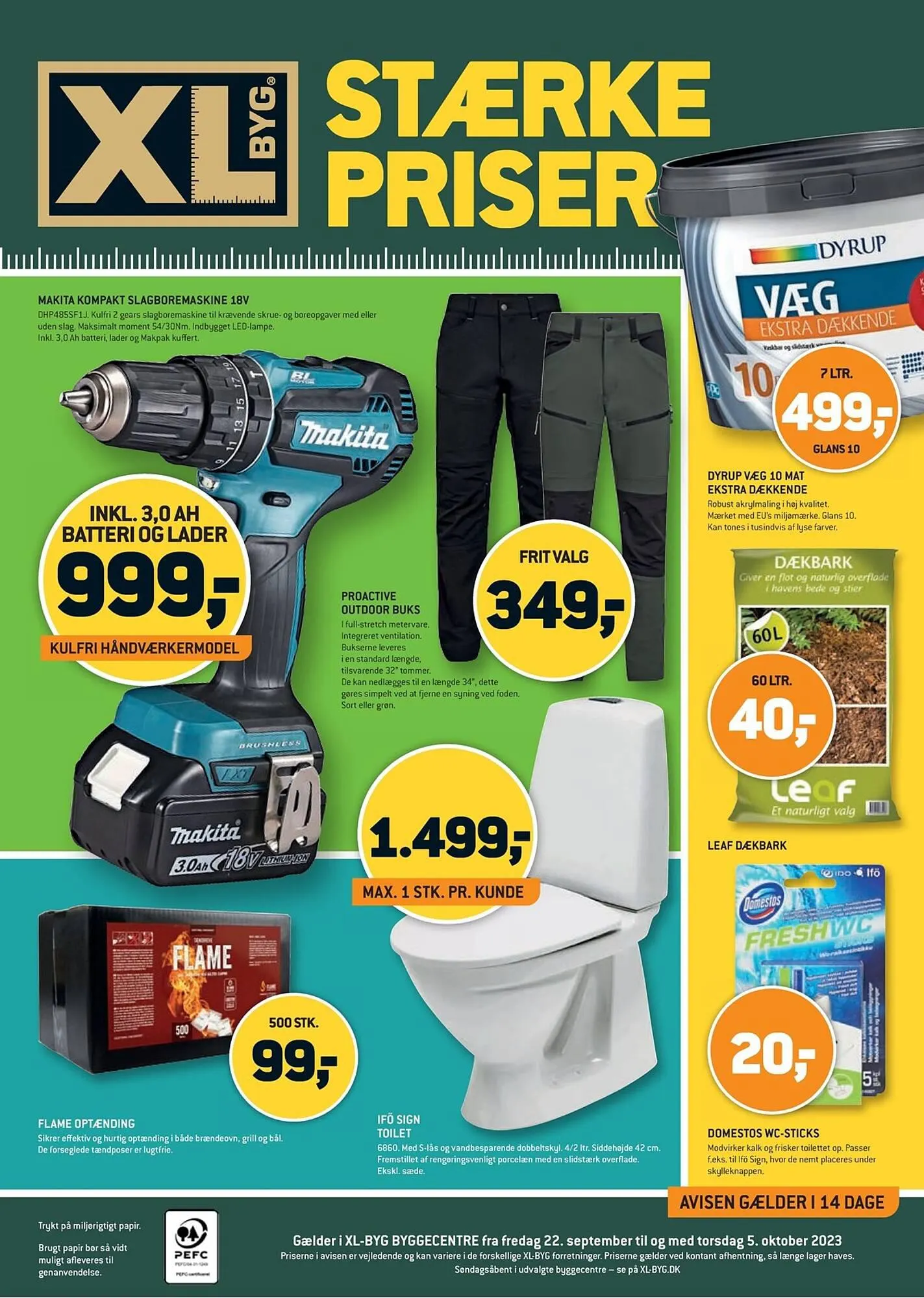 XL-BYG tilbudsavis Gyldig indtil 22. september - 5. oktober 2023 - tilbudsavis side 1